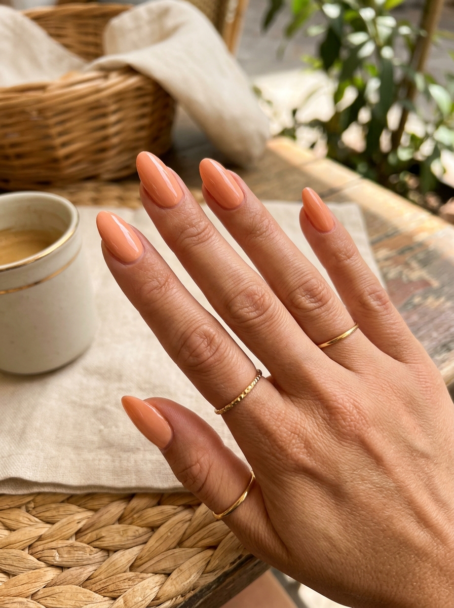 Peach Sorbet Nails